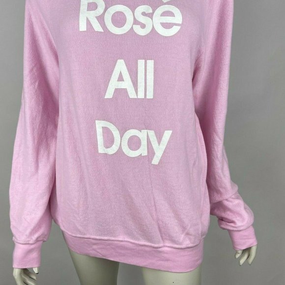 Dream Scene Rose All Day Sweatshirt Long Sleeve Pullover Scoop Neck Women L‎ - Picture 5 of 11